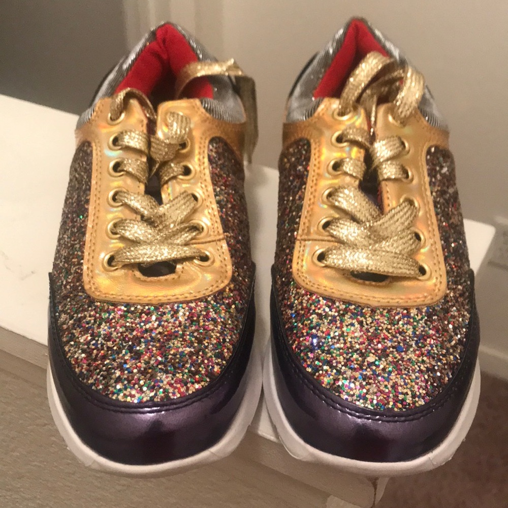 Colorful Glitter Tennis Shoes